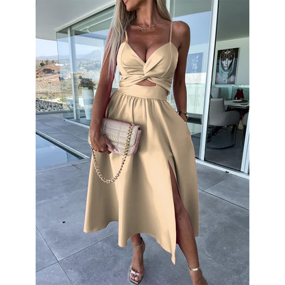 Camille™ | Robe de Luxe avec Fente Élégante