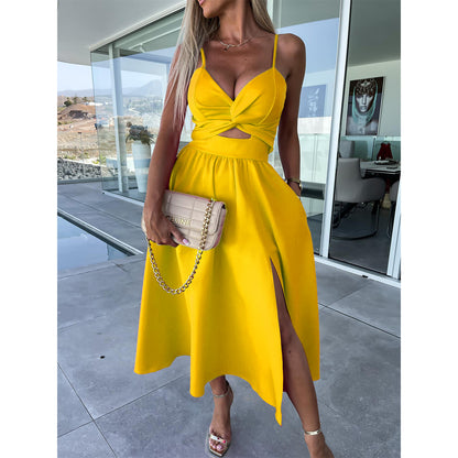 Camille™ | Robe de Luxe avec Fente Élégante