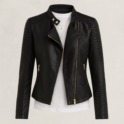 Melissa™ | Veste Biker en Cuir Véritable de Luxe