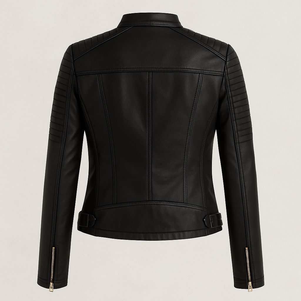 Melissa™ | Veste Biker en Cuir Véritable de Luxe